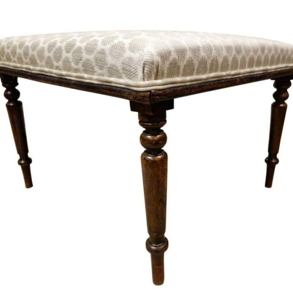 An Elegant 19thc Square Mahogany Stool