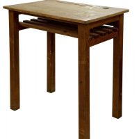 An oak school desk c1930