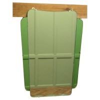 An Odeon Style Art Deco Emerald Wall Mirror.