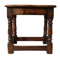 Antique Oak Joint Stool, Circa 1900