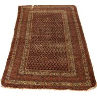 Antique Persian Hand-Knotted Rug with All-Over Boteh Design