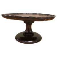 Art Deco Oak Lazy Susan Tazza