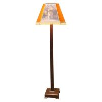 Art Deco Standard or Floor Lamp, Interesting Shade