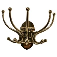 Art Deco Style French Chrome Coat Rack, Hat and Coat Hooks