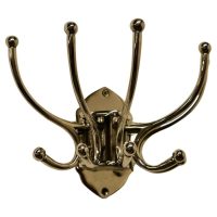 Art Deco Style French Chrome Coat Rack, Hat and Coat Hooks