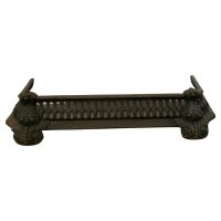 Art Nouveau Cast Iron Fender or Dog Grate