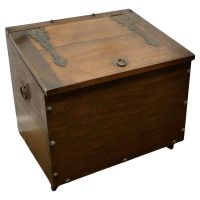 Art Nouveau Log or Storage Box This big log box is made in solid walnut