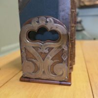 Art Nouveau Pierced Brass Folding Book Slide