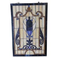 Art Nouveau Window Hanging Glass Panel