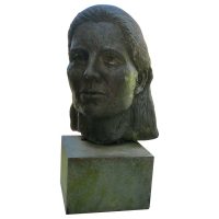 Artist’s Model, Bust of a Young Woman on a Slate Block