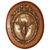 Arts and Crafts 19th Century Shield Trophy with NIKE the Goddess of Vi