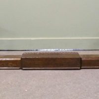 Arts and Crafts Carved Club Fender, Adjustable