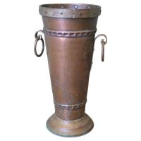 Arts and Crafts Copper Stick Stand, Umbrella Stand
