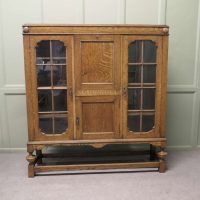Arts and Crafts Golden Oak Display Cabinet, Bureau, Book Case
