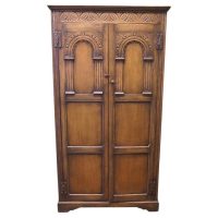 Arts and Crafts Hall Wardrobe in Oak