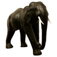 Arts and Crafts Leather Model of a Bull Elephant This is a beautiful