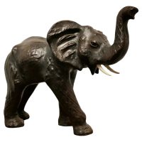 Arts and Crafts Leather Model of an Elephant Junior Bull