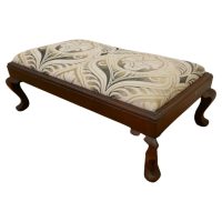Arts and Crafts Style Upholstered Long Foot Stool