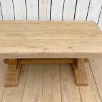 French Vintage Bleached Oak Coffee Table