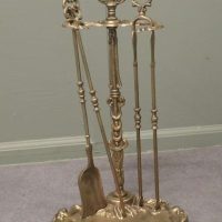 Attractive Brass Rococo Style Fireside Companion Set, Fireside Tools