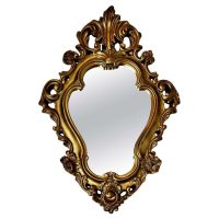 Attractive Rococo Style Small Gilt Wall Mirror