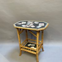 Victorian Bamboo Decoupage Table
