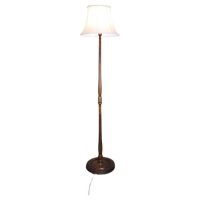 Beech Standard or Floor Lamp with Linen Shade