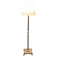 Brass and Onyx Column Floor Lamp, Brass Standard Lamp