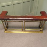 Brass and Red Leather Club Fender This is a genuine piece of Country House Decorative Fu