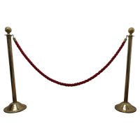 Brass and Red Rope Barrier a Useful Piece from an Old Theatre
