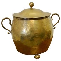 Brass Arts %26 Crafts Coal Bucket with Lid