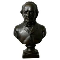 Bronze Finish Spelter Bust William Ewart Gladstone FRS FSS