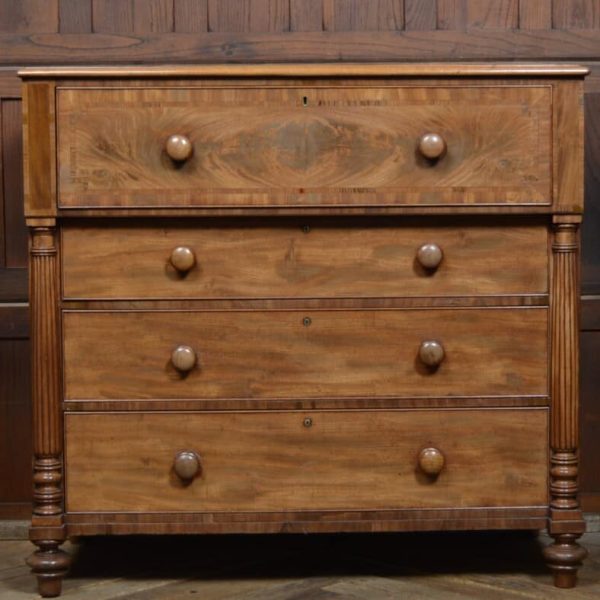 Victorian Mahogany Secretaire Chest Of Drawers SAI2846
