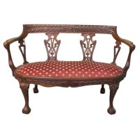 Carved Chinese Chippendale Settee This is a charming piece