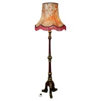 Carved Gilt and Painted Baroque Floor Lamp