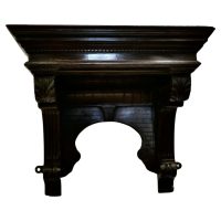 Carved Oak Gothic Wall Bracket Shelf