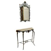 Casa Padrino Baroque Console Set, Hall Table with Mirror
