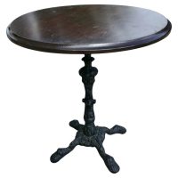 Cast Iron and Oak Pub Table Garden Table, 1 of 5