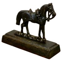 Cast Iron Saddled Horse, Door Stop This lovely piece has been cast in one piece