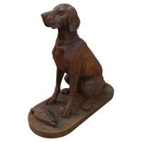 Cast Iron Statue of a Hunting Dog Retrieving a Pheasant A very proud Chap
