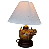 Ceramic Elephant with Rider, Table Lamp A wonderful piece