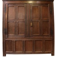 Charles II Oak Panelled Vestment Cupboard, Circa 1680