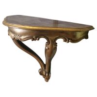 Charming French Gilt Console Hall Table, Wall Shelf