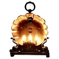 Copper Scallop Shell with Dolphins, Electric Table Lamp, A Magnificent Piece