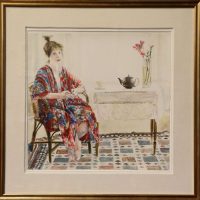 David Remfry (British, b.1942) – “Brown Teapot”, Signed Watercolour, Dated 1983