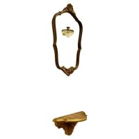 Decorative Console Mirror with Shelf Under