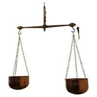 Decorative Vegetable Garden Scales in Copper and Brass