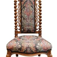 Decorative Victorian Carved Walnut and Tapestry Upholstered Chair, circa 1870