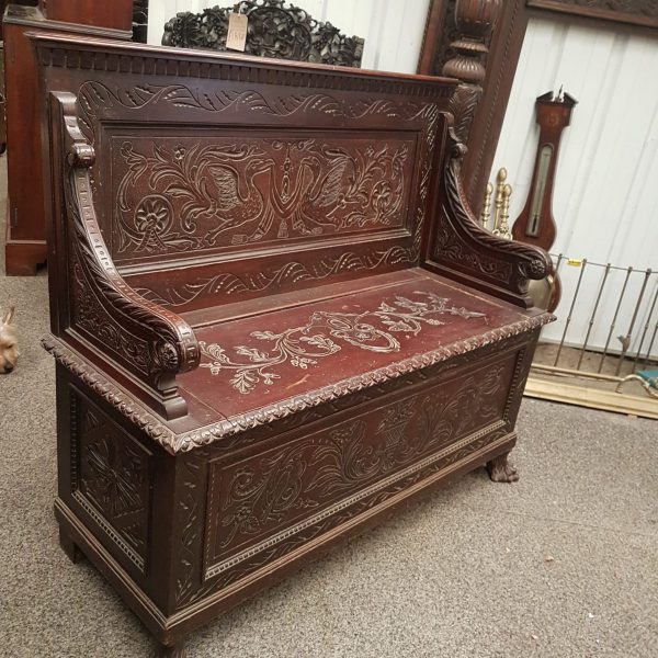Antique Hall Seat Bench