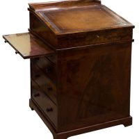 Early 19thc Mahogany Sliding Top Davenport